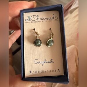 Seraphinite Sterling Silver Earrings